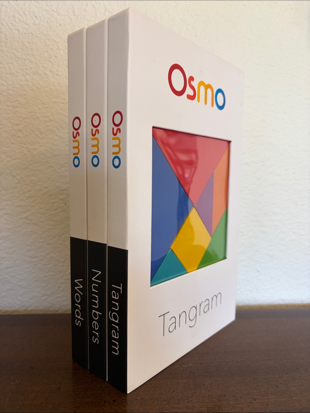 Osmo Set of 3 Games: Tangram, Numbers, and Words